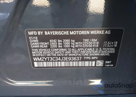 2018 Mini Countryman Cooper S z USA, uszkodzony, nr VIN WMZYT3C34J3E93637